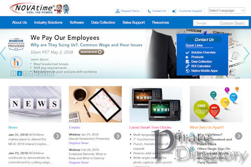 Website preview for: NOVAtime