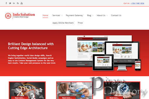 Website preview for: Js Info Solution
