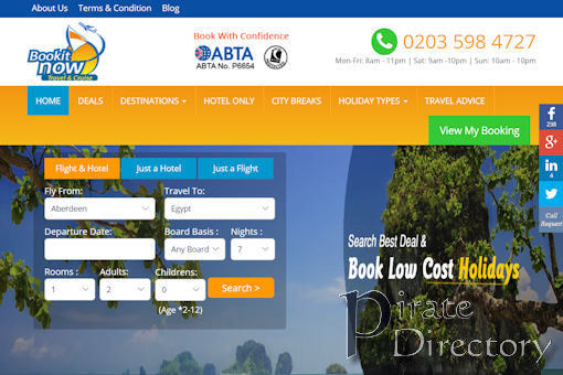 Website preview for: Book It Now