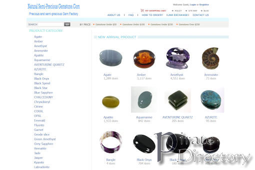 Website preview for: Natural Semi Precious Gemstones