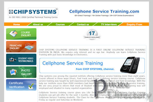Website preview for: Cell phone service training