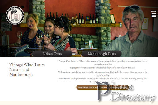 Website preview for: Vintage Wine Tours NZ