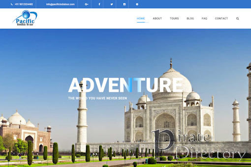 Website preview for: Pacific India Tour