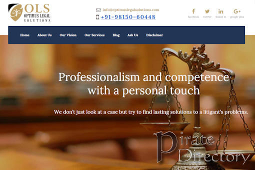 Website preview for: Optimus Legal Solutions