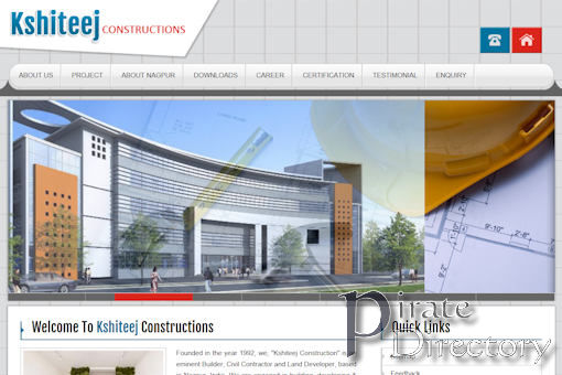 Website preview for: Kshiteej Constructions