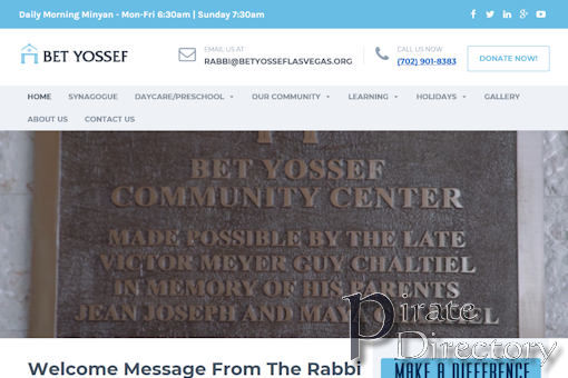 Website preview for: Bet Yossef Community Center