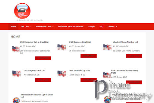 Website preview for: Email Database USA