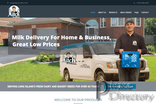 Website preview for: Mitch The Milk Man