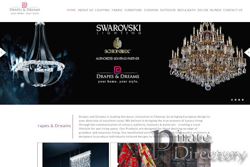 Website preview for: Drapes and Dreams