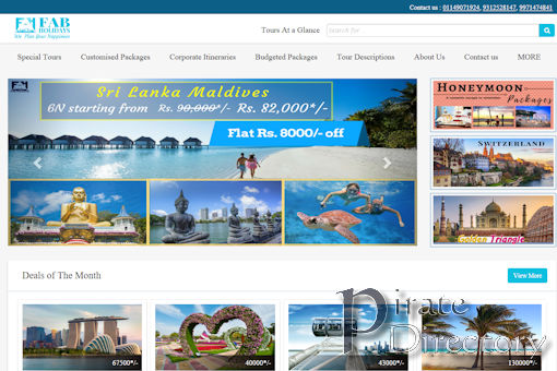 Website preview for: Fab Holidays IN
