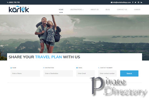 Website preview for: Karlek Holidays