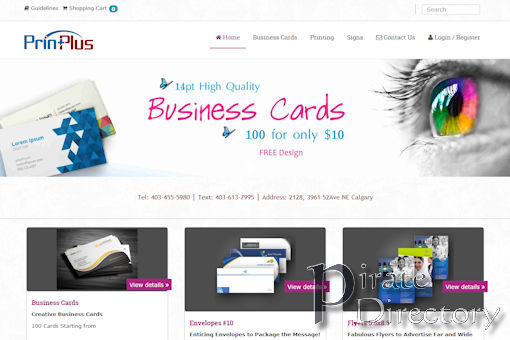 Website preview for: PrintPlus