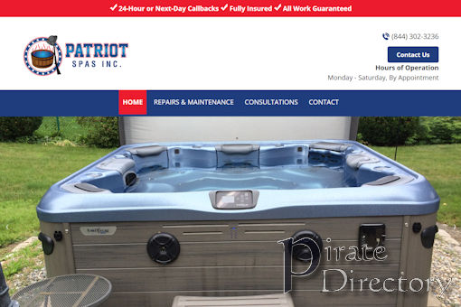 Website preview for: Patriot Spas