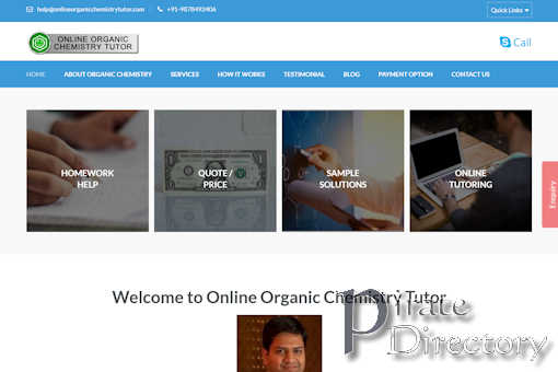 Website preview for: Online Organic Chemistry Tutor