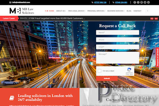 Website preview for: MB Law Ltd Solicitors