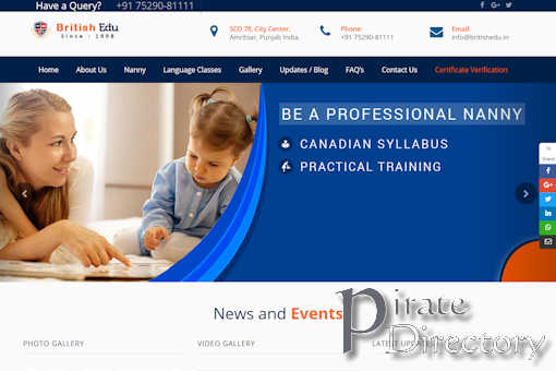 Website preview for: British Edu
