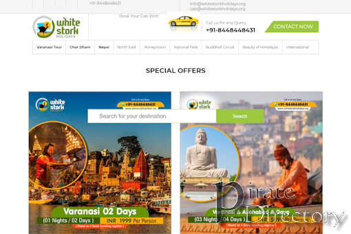 Website preview for: White Stork Holidays
