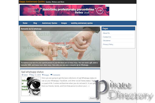 Website preview for: Happy Anniversary Quotes