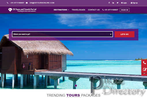 Website preview for: DS Tours & Travels