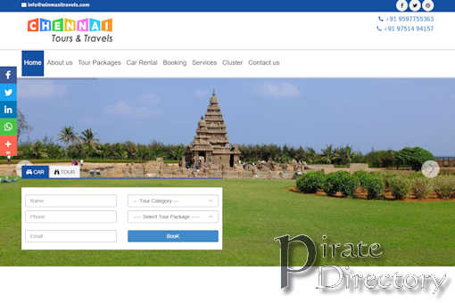 Website preview for: Chennai Tours and Travels
