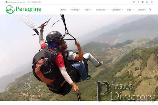 Website preview for: Peregrine Treks