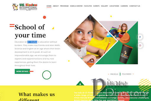 Website preview for: UC Kindies